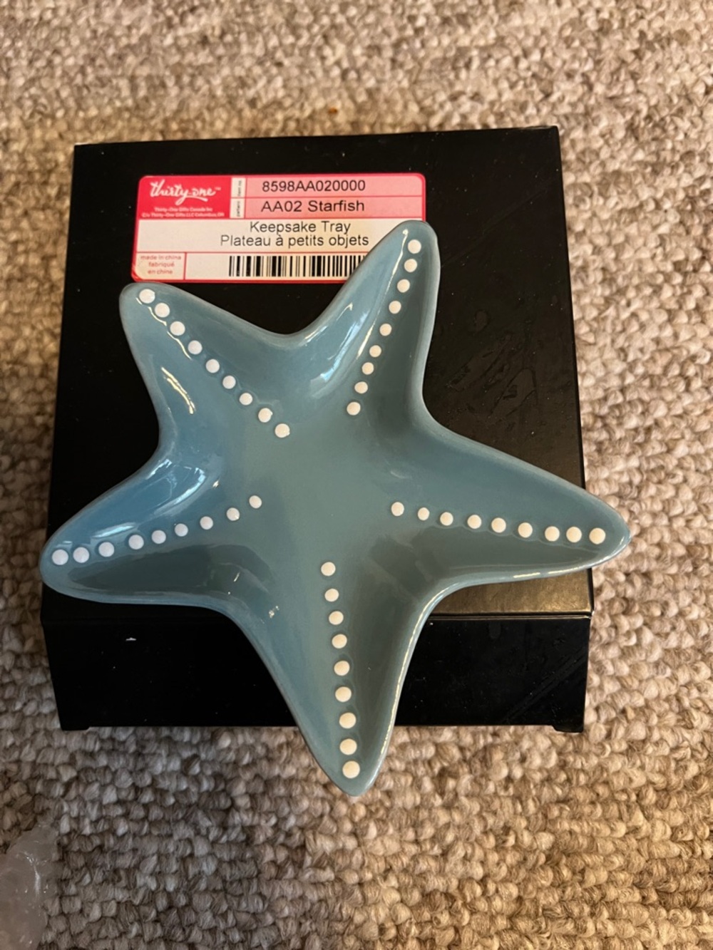 thirty-one Blue Starfish Keepsake Tray